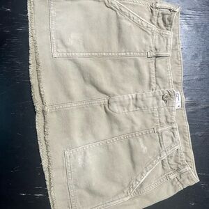Vintage American Eagle Outfitters Distressed Khaki Mini Skirt